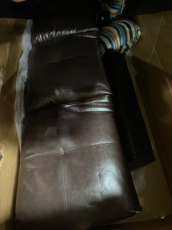 View 4 of ***********INCOMPLETE ITEM, THIS IS ONLY THE LEFT ARM OF THE SOFA***********
Topcomfy Leather L-Shaped Couch Set, 97.5"L x 69.5"W Sectional Sofas Brown