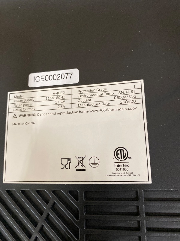 View 3 of **FOR PARTS ONL, DOESNT WORK** Avalon Nugget Ice Maker, 38 lbs/day, Grey
