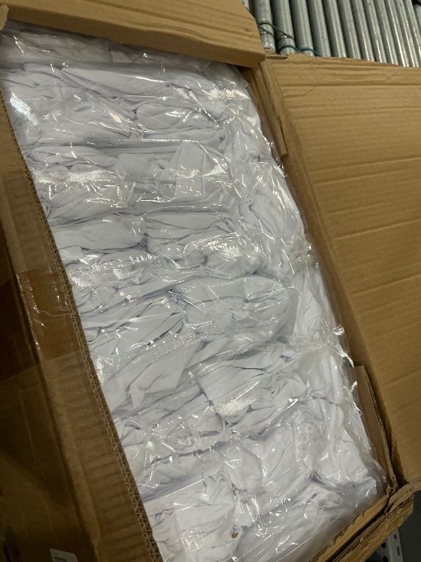 View 2 of 100 Pcs White Washable Removable Universal for Wedding Party Dining Banquet Polyester Spandex Stretch Slipcovers Chair Covers
