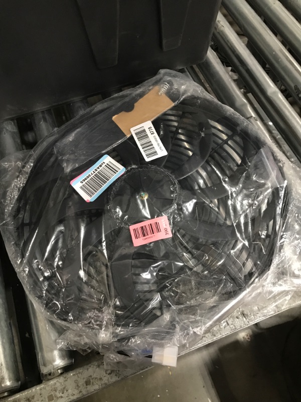 View 2 of 16 inch Universal Fan Push Pull Electric Radiator Cooling Fan 12V 120W with Mounting Kit Black