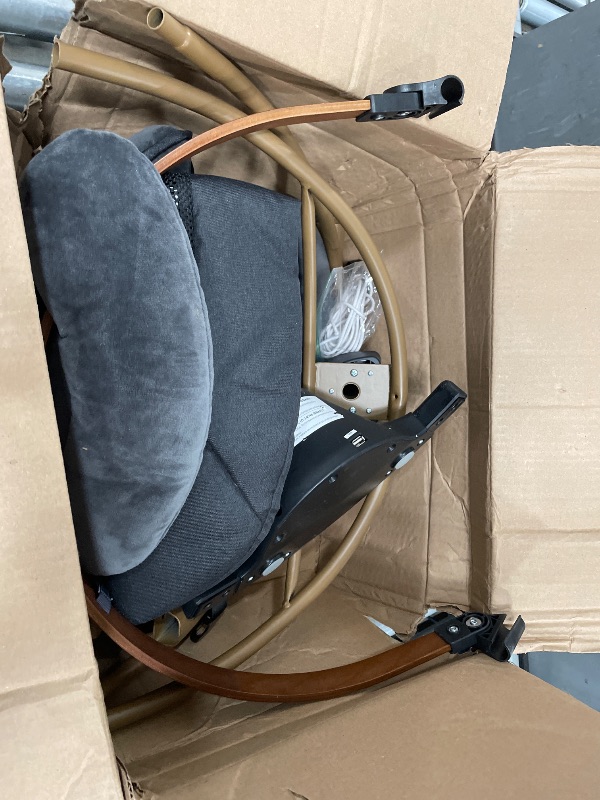 View 2 of ***DAMAGED - SEE NOTES/PICTURES***Monamii Baby Swing - Black, Bluetooth, 5 Sway Motions