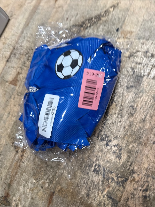 View 2 of 12PCS Soccer Bows 8" Soccer Cheer Bow Large Girls Hair Bows Cheerleading Bows Bulk Elastic Band Ponytail Holder for Teen College Football Competition-Blue
