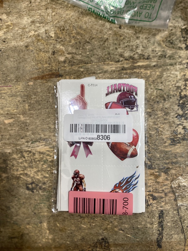 View 2 of 108PCS Football Temporary Tattoos for Kids Football Birthday Party Favors