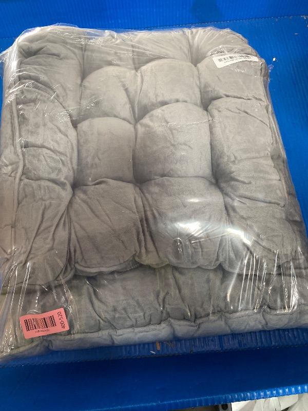View 2 of 1 MIDDLE ONE Floor Pillow Set of 2, 20x20 Inch, Memory Foam, Grey