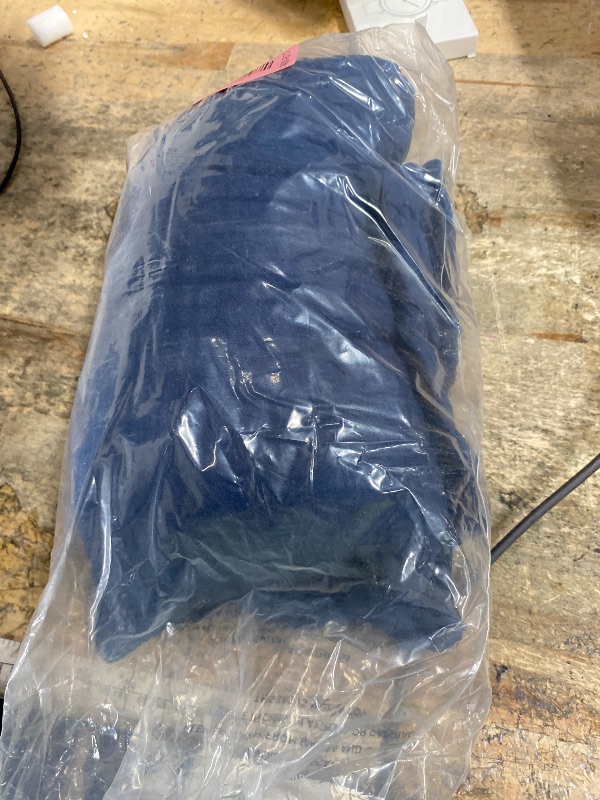 View 2 of 100% Cotton Muslin Blanket for Adult, 6-Layer Large Throw, 50x70, Navy Blue