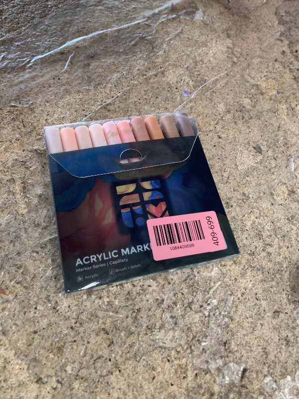 View 2 of 10 Skin Tone Acrylic Paint Markers Brush Tip, Automatic Ink Control Pen