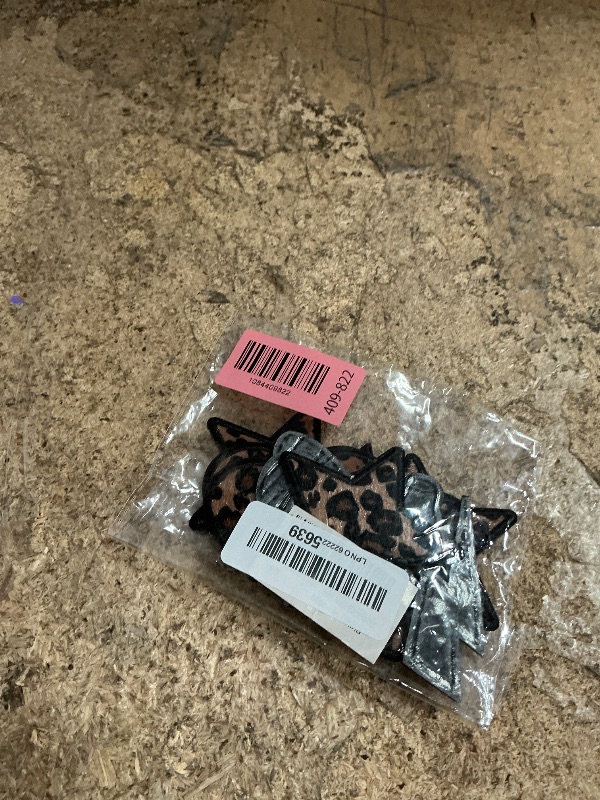 View 2 of 12pcs Leopard Iron on Patches Leopard Print Bow Heart Star Lightning Bolt Patches for Clothes Jeans Jackets Hats Backpacks