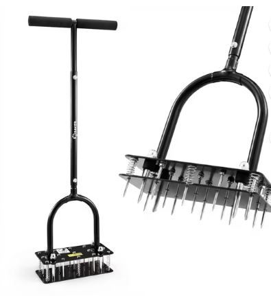 Photo 1 of Saker Spike Lawn Air Aerator, Heavy Duty Garden Lawn Aeration Tool for Healthy Grass Growth