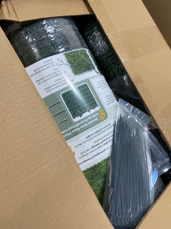 Photo 1 of ODTORY Artificial Boxwood Panel Roll - 5FT x 10FT (50 sqft), Green