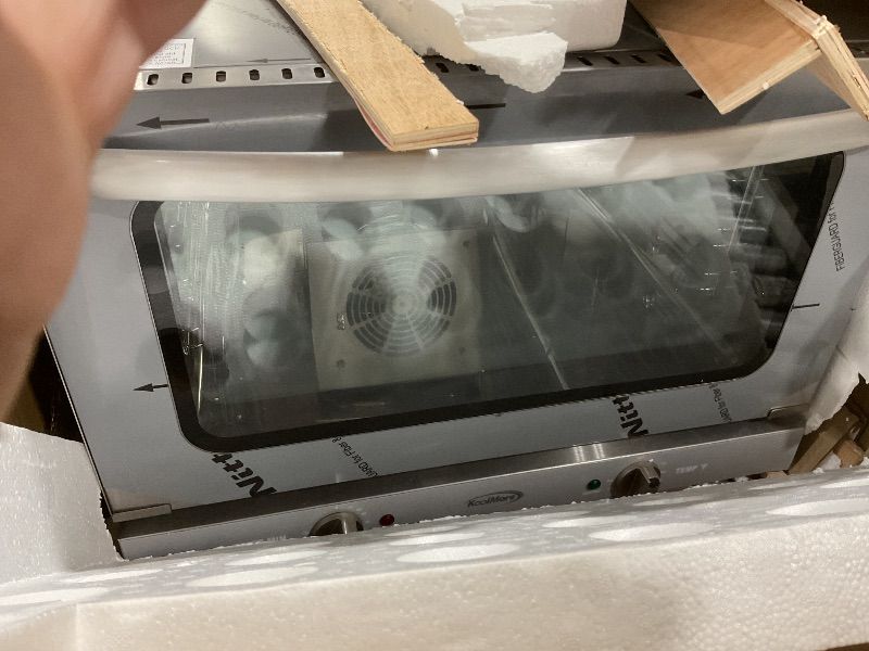 Photo 1 of KoolMore 23 in. Commercial Countertop Convection Oven for Half-Size Pans with 4 Racks 1600W of Power in Stainless-Steel, ETL Listed for Safety and Sanitation (KM-CTCO-15)