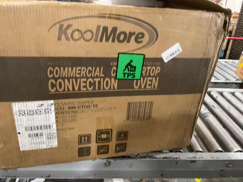Photo 1 of KoolMore 23 in. Commercial Countertop Convection Oven for Half-Size Pans with 4 Racks 1600W of Power in Stainless-Steel, ETL Listed for Safety and Sanitation (KM-CTCO-15)