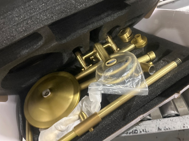 Photo 1 of gotonovo Exposed Shower System with Spout,Antique Brass,No Shower Shelf
