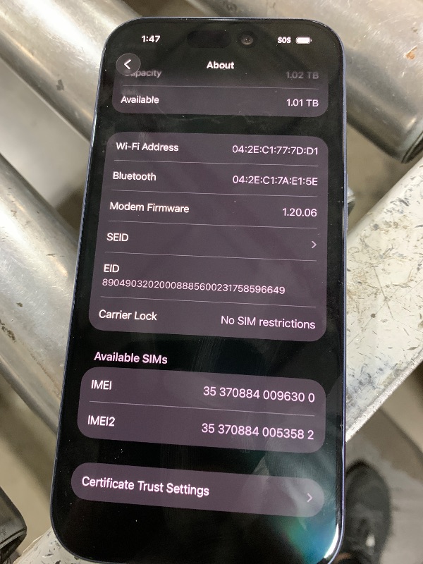 Photo 1 of Apple iPhone 17 Pro, US Version, 1TB, eSIM, Deep Blue- Unlocked