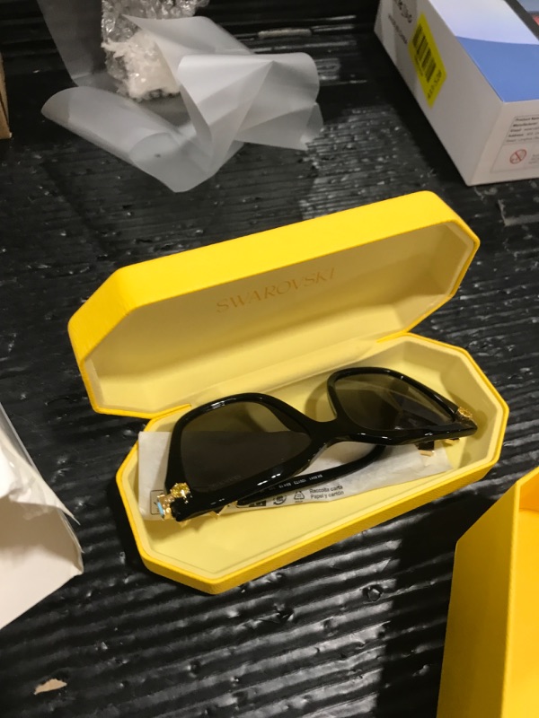 View 2 of Swarovski SK6041 Sunglasses, Black/Polarized Grey Gradient, 53mm