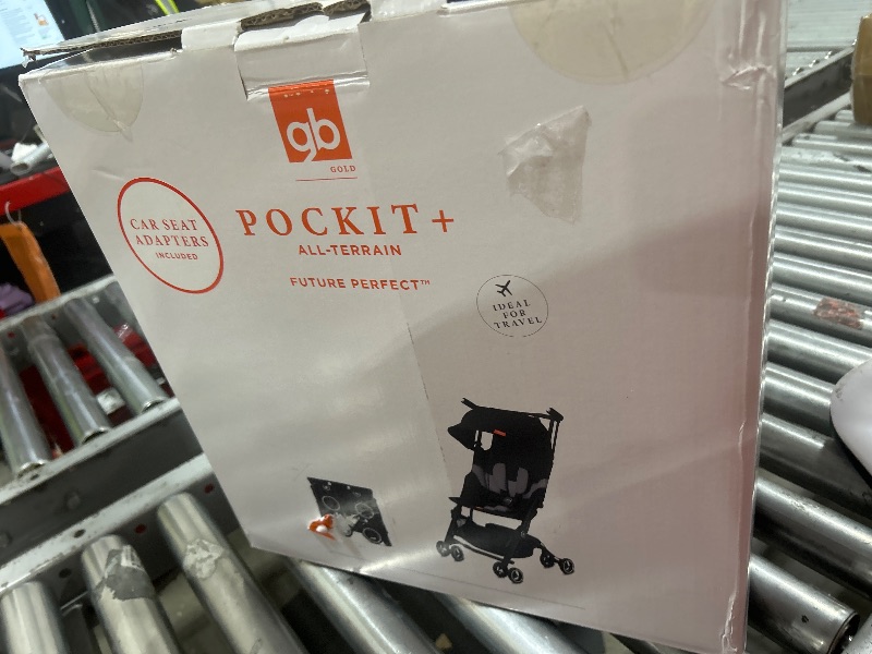 Photo 1 of gb Pockit+ All-Terrain, Ultra Compact Lightweight Travel Stroller with Canopy and Reclining Seat in Night Blue, 10.6 pounds