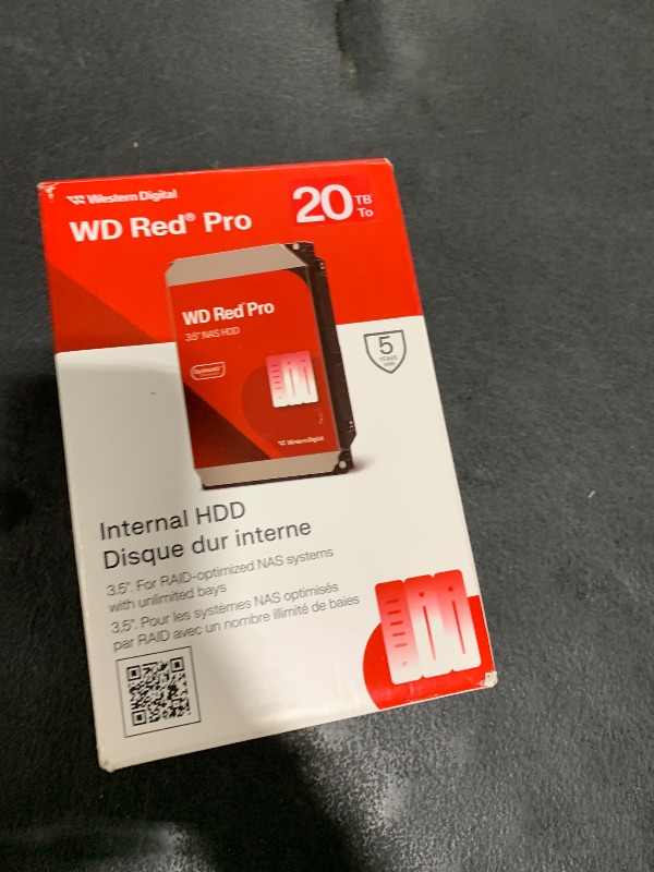 Photo 1 of Western Digital 20TB WD Red Pro Internal Hard Drive