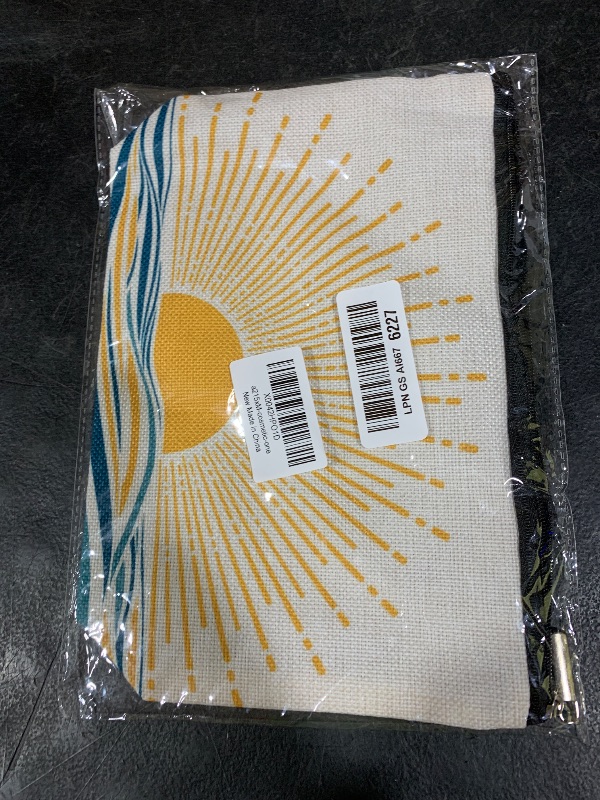 Photo 1 of uinwk Boho Cosmetic Bag - Abstract Sunrise Ocean Landscape