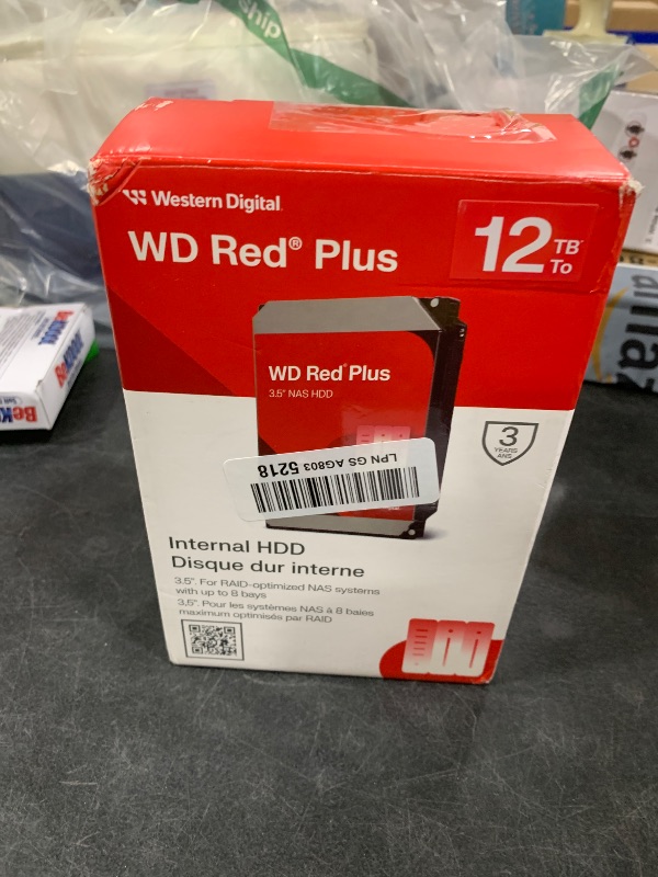 Photo 1 of Western Digital 12TB WD Red Plus NAS Internal Hard Drive