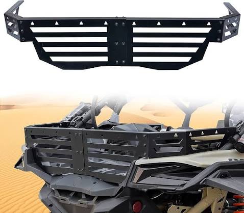 Photo 1 of KATIMOTO Rear Tailgate for Can-Am Maverick X3 / MAX 2017-2026 | Heavy-Duty Steel Rear Cargo Bed Extender, UV-Resistant Coating Bed Enclosure Rack, Multi Anchor Points, Expands Bed Space 