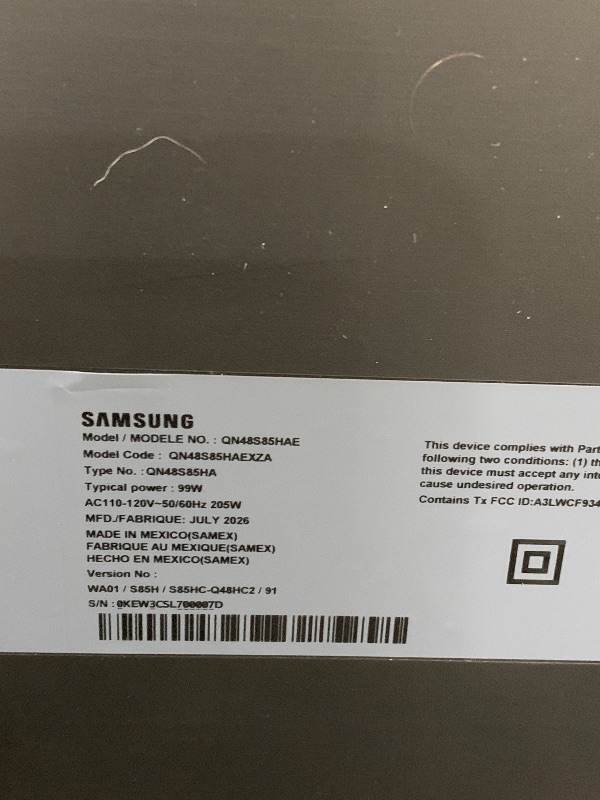 Photo 1 of Samsung 48-Inch Class S85H Series, OLED, 4K, Smart TV, 2026 Model