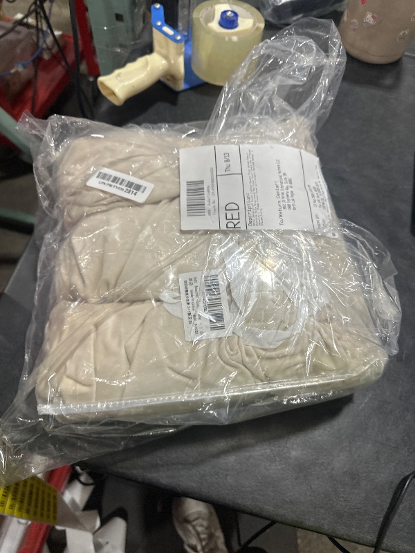 Photo 1 of NAISI Waterproof Velvet Sofa Slipcover (Ivory)