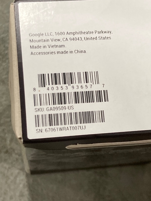 Photo 1 of Fitbit Google Air Activity Tracker - Obsidian