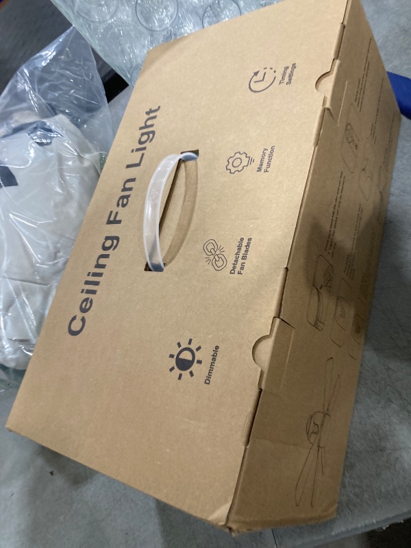 Photo 1 of SHUNLEE 31.5" Rechargeable Ceiling Fan Light