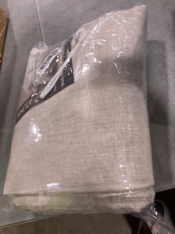 Photo 1 of ATLINIA Flax Linen Duvet Cover Set - Queen, Natural