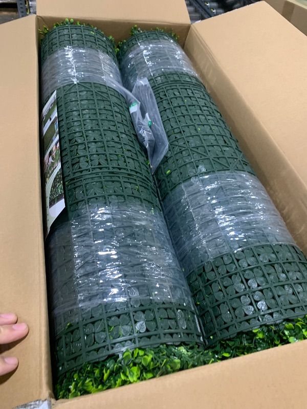 Photo 1 of ODTORY Artificial Boxwood Panel Roll - 5FT x 10FT (50 sqft), Green