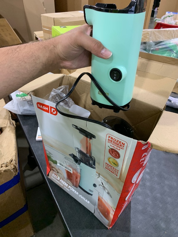 Photo 1 of Dash Deluxe Cold Press Juicer - Aqua