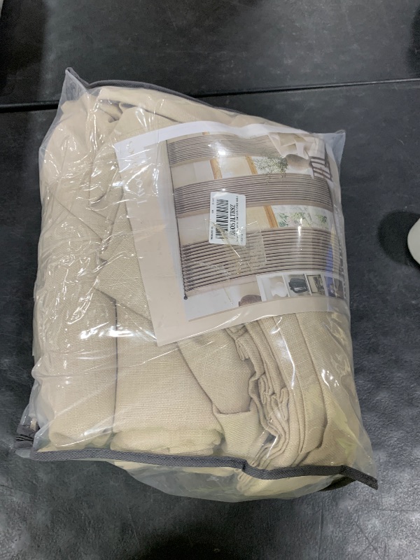 Photo 1 of TWODRAPES Pinch Pleated Linen Curtains - 4 Panels, 40"W x 105"L, Natural