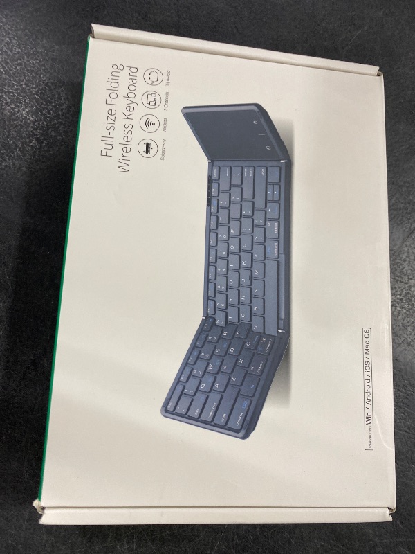 Photo 1 of Samsers Foldable Bluetooth Keyboard with Touchpad, Black