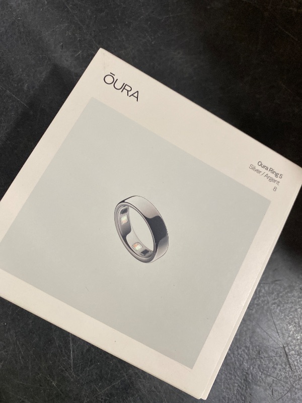 Photo 1 of OURA Ring 5 Smart Ring - Silver - Size 8