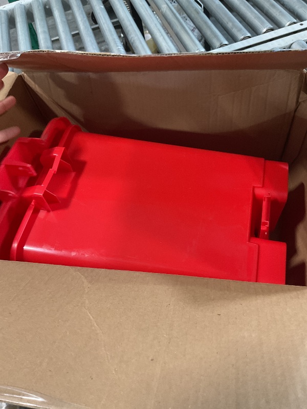 View 3 of [DAMAGED] Yiyiring 1 Pcs 5 Gallon Red Trash Can Biohazard Step on Hands-Free Waste