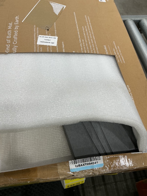 View 2 of **View Clerk Notes**Drvykkn Extra Large Stone Bath Mat, 30'' x 17'' Diatomaceous Earth Non-Slip Stone Shower Mat, Super Absorbent Diatomite Stone Mats for Bathroom Dark Gray XL Flow