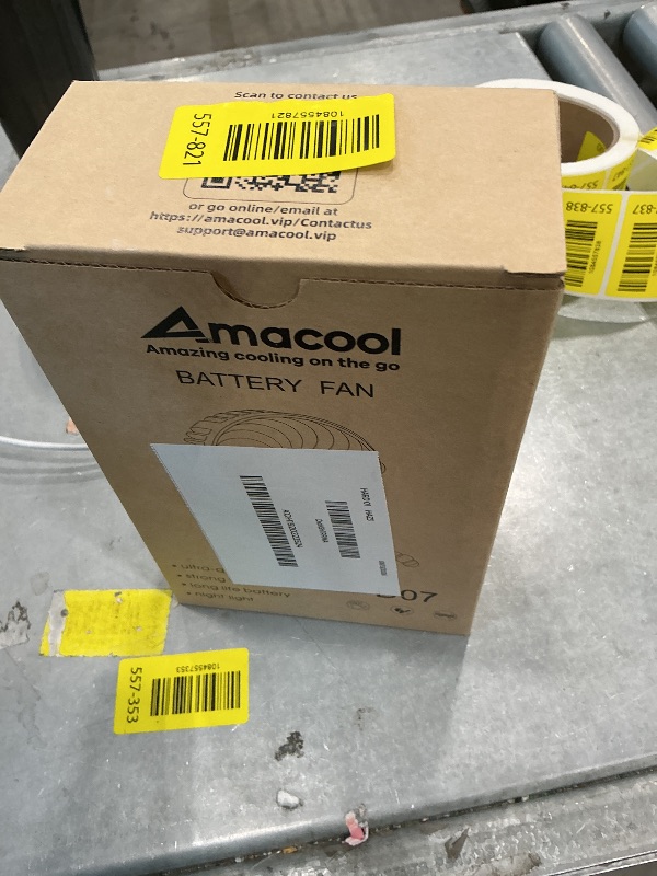 View 2 of [Defective] AMACOOL Battery Operated Stroller Fan, Portable Clip On Fan Rechargeable