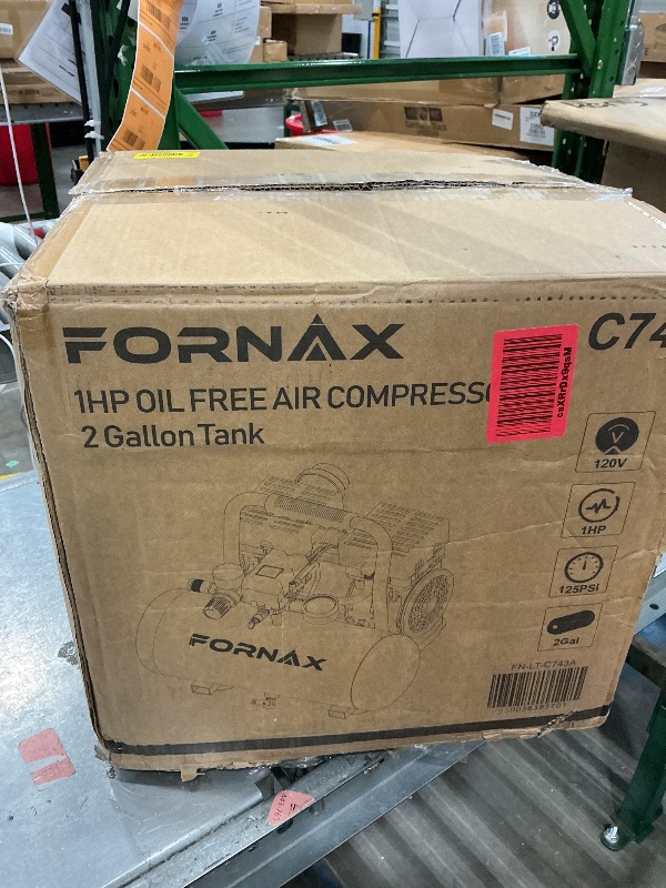 View 2 of [Missing Air Hose] FORNAX Air Compressor, 2 Gallon Oil-Free Portable Compressor, 120V 1HP, 2.2 CFM @ 90 PSI, Max 125 PSI, 65dB Ultra Quiet Portable Compressor for Tire Inflation, Auto Repair, Spray Painting