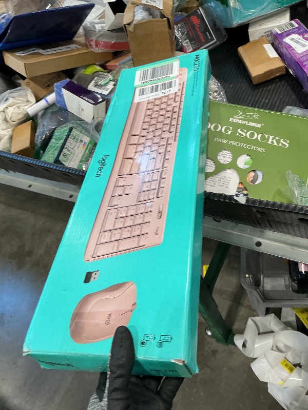 View 2 of [Missing Mouse and Receiver] Logitech MK270 Wireless Keyboard and Mouse Combo - Rose