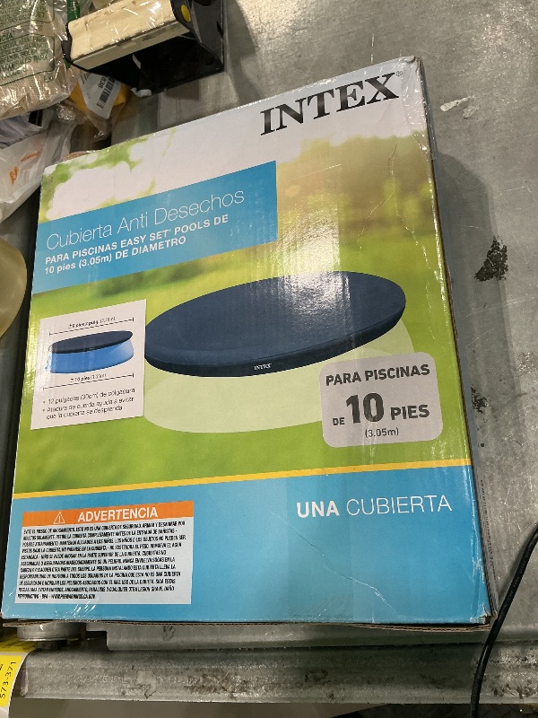 Photo 1 of 10-Foot Round Easy Set Pool Cover by Intex