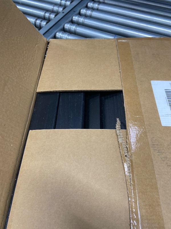 Photo 1 of ***MISSING HARDWARE***JERESER Floating Shelves with Invisible Brackets & Strip Lights, Protective Front Lip, Black Wood Wall Shelves Set of 3, Mounted Bookshelf, Bedroom, Bathroom, Living Room, Kitchen***MISSING HARDWARE***
