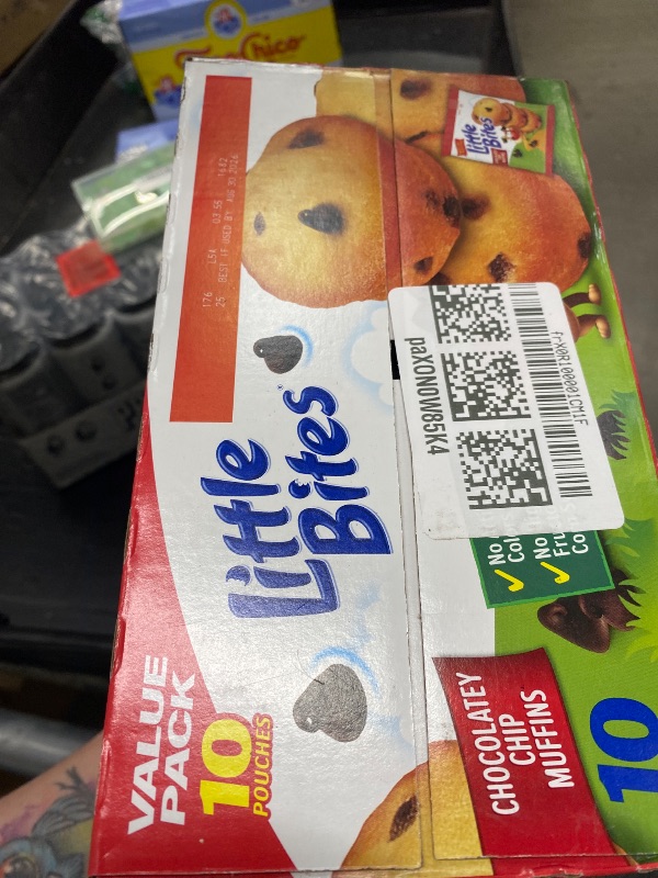 Photo 1 of (Value Pack) Little Bites Chocolatey Chip Muffins, 10 individual packs, (1.5 oz each), Made with Real Chocolate Chip Mini Muffins, 15 oz Multipack
