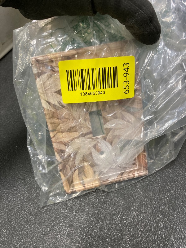 Photo 1 of *Screws missing* AZJINCOS Decorative Art Single Toggle Wall Plate - Autumn Leaves