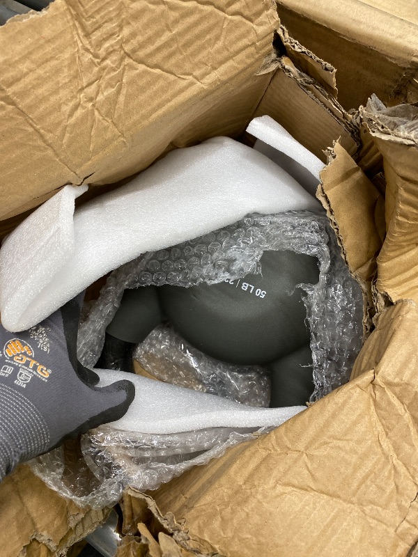 Photo 1 of *HEAVY* *Box damaged* Yes4All Kettlebell, 50 LB Neoprene Coated Cast Iron Kettlebells, Wide Grip Handle & Flat Bottom for Swings, Squats, Deadlifts, Push Ups & Full Body Training at Home Gym