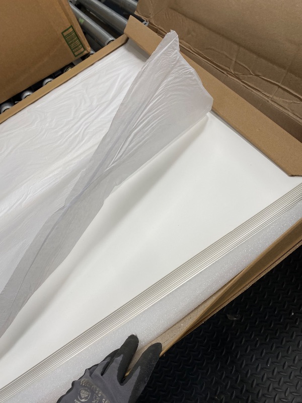 Photo 1 of *Box damaged* Fasarxiu 24"x24" White Drop Ceiling Tiles Waterproof High-Grade PVC Ceiling Tiles 2x2 Fire-Rated - Easy Drop-in Installation - Case of 12 (48 sq. ft.)