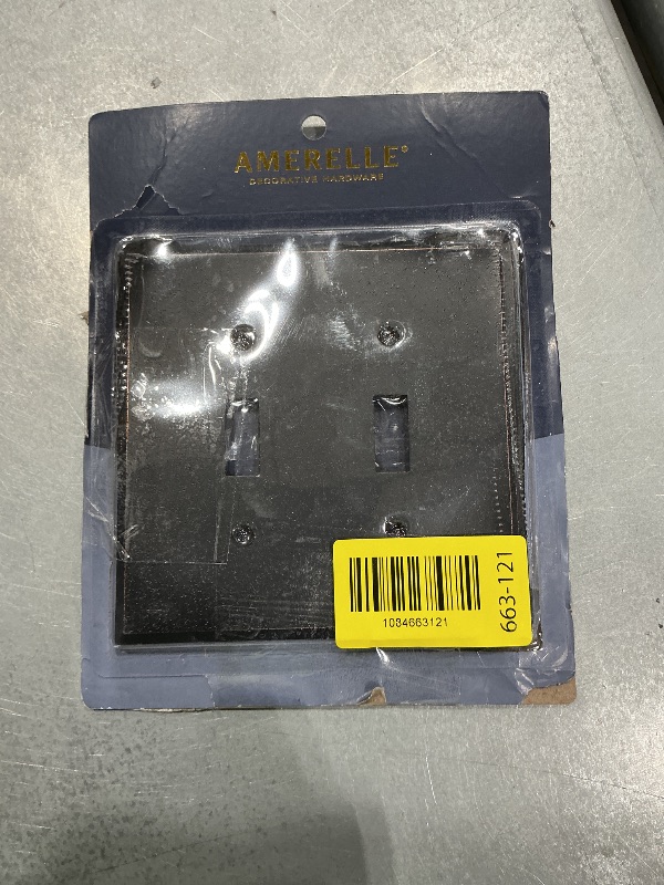 View 6 of [DAMAGED] Amerelle Manhattan Double Toggle Wall Plate