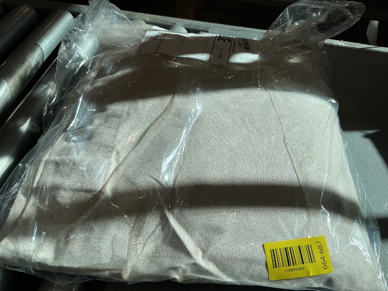 View 2 of 100% Blackout Linen Look Curtains - Cream