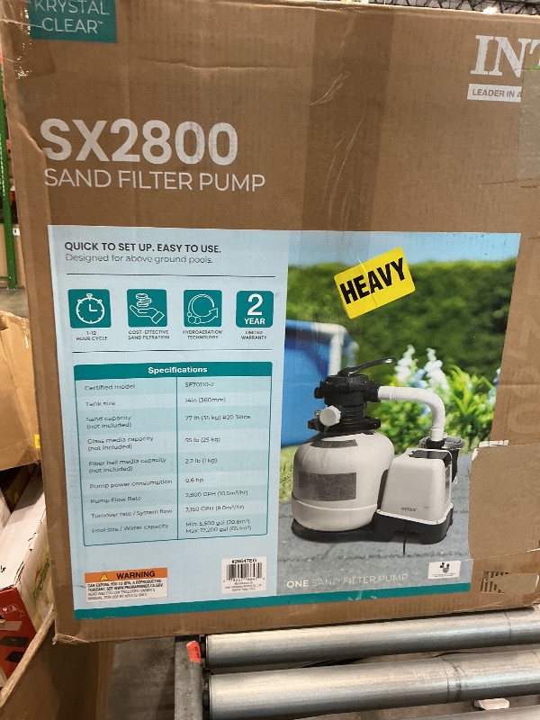 View 2 of [MISSING PARTS] INTEX Krystal Clear Sand Filter Pump for Above Ground Pools