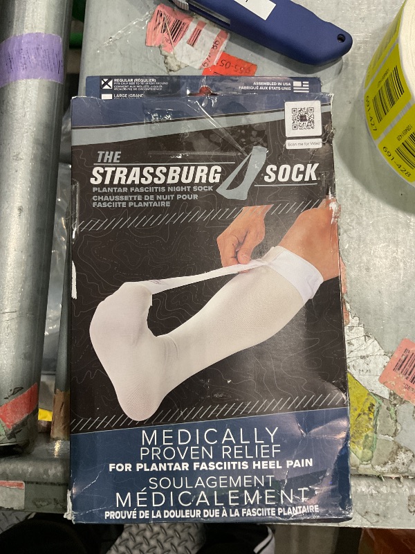 View 2 of [Used] Strassburg Sock Plantar Fasciitis Brace - White, Regular Size