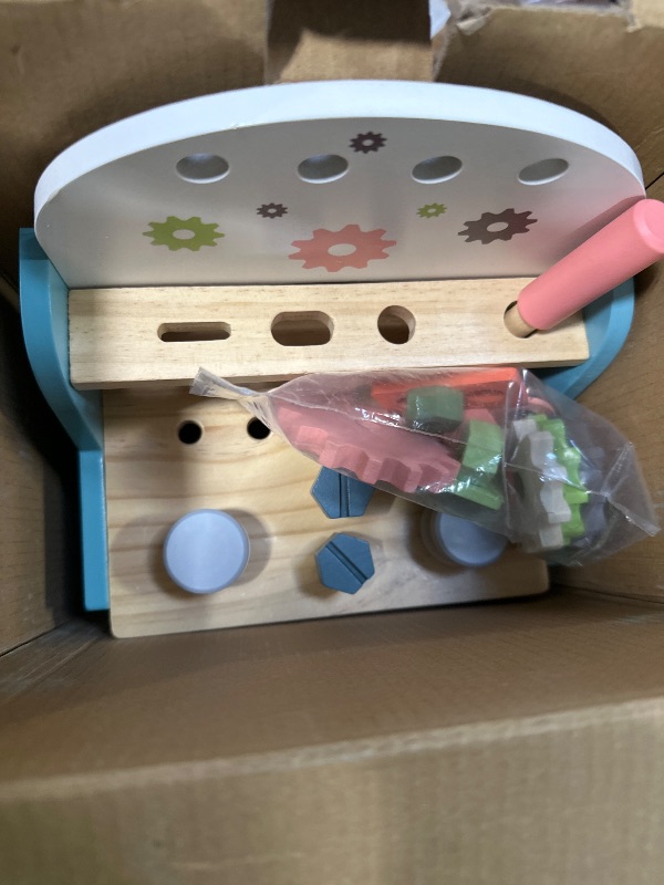 View 3 of [MISSING PARTS] ROBUD Wooden Play Tool Workbench Set for Kids