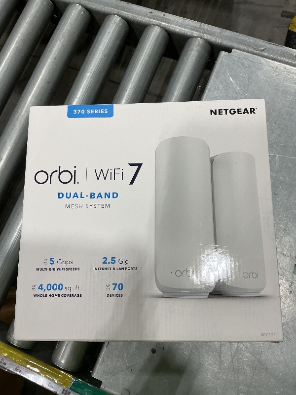 View 3 of [RESET TROUBLE] NETGEAR Orbi 370 Series WiFi 7 Mesh System, Up to 4,000 sq ft., 2 Pack